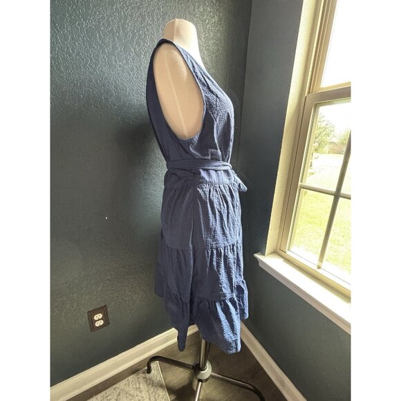 NWT Vineyard Vines Performance Harbor Wrap Dress Navy Sz Large - Picture 4 of 14